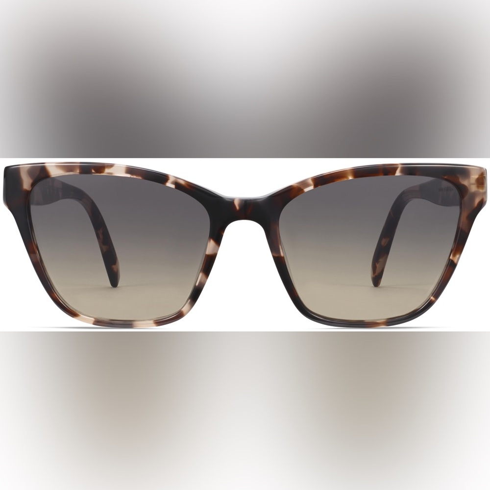 Warby Parker Salma Tortoise Frame Sunglasses with Gradient Brown Lenses